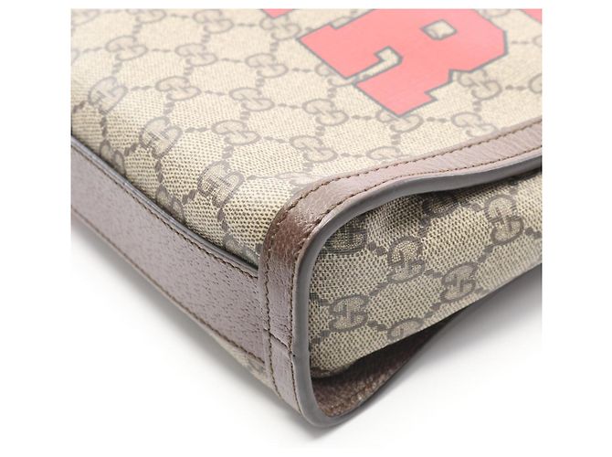 Borsa Tote Gucci GG Supreme Marrone Multicolore Beige - vista 6