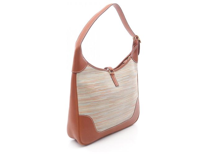 Bolso de Hombro Hermès Trim 35 Noisette Castaño Multicolor Avellana - vista 2