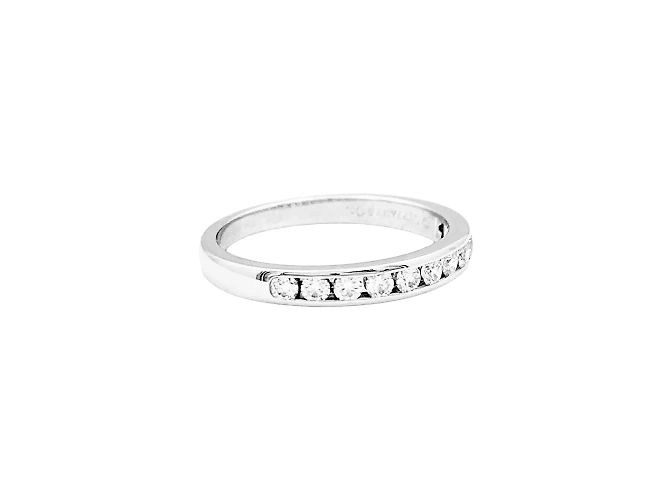 Tiffany & Co. Ehering, "Setting", Platin und Diamanten. - Ansicht 3
