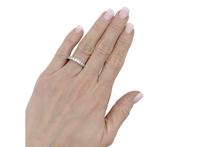 Tiffany & Co. Ehering, "Setting", Platin und Diamanten. - Ansicht 6
