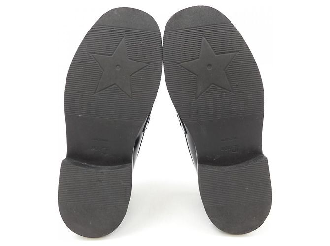 Zapatos de piel de ternera cepillada Christian Dior Negro Blanco - vista 4