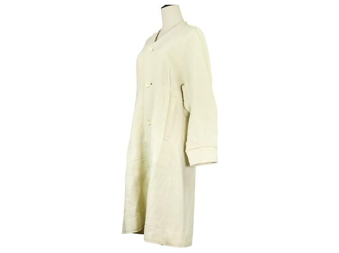 Abrigo Largo ISSEY MIYAKE IM33KA337 Blanco - vista 2