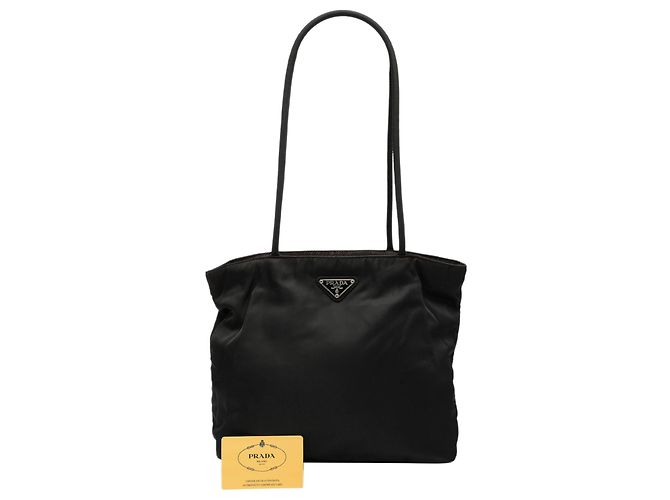 Bolso de Hombro Prada en Tessuto Negro - vista 8