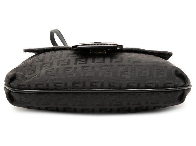 Borsa a tracolla in tela Zucchino nera Fendi Nero - vista 3