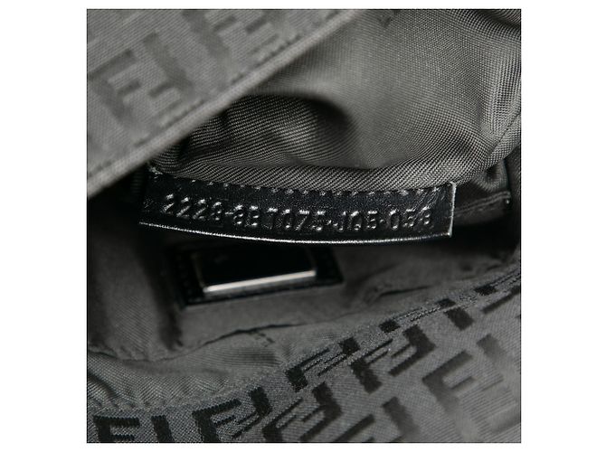 Borsa a tracolla in tela Zucchino nera Fendi Nero - vista 6