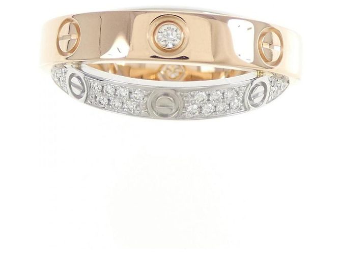Anello Cartier Be Love Diamante Oro Bianco e Oro Rosa D'oro - vista 2