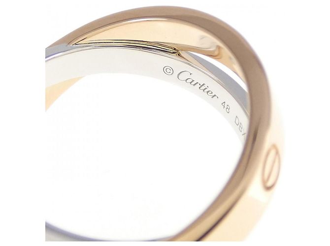 Anello Cartier Be Love Diamante Oro Bianco e Oro Rosa D'oro - vista 4