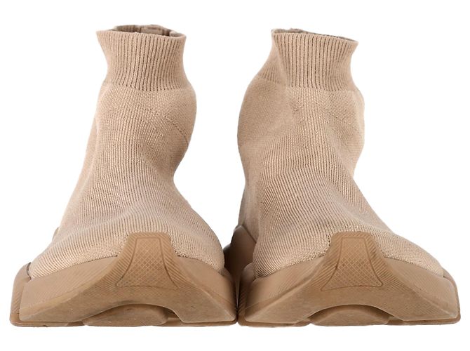 Balenciaga Speed 2.0 Strick-Sneaker aus beigem Polyester - Ansicht 2