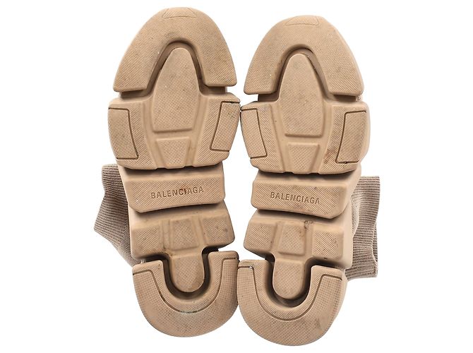 Balenciaga Speed 2.0 Strick-Sneaker aus beigem Polyester - Ansicht 6