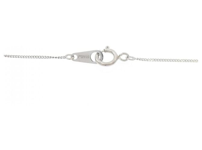 Autre Marque Platin-Diamant-Halskette mit Initial R Silber - Ansicht 5