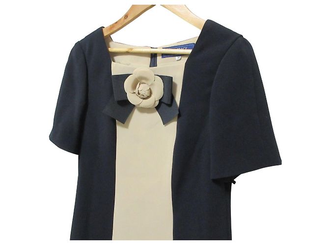 Autre Marque Corsage Kleid M'S GRACY Blau Beige Marineblau - Ansicht 4