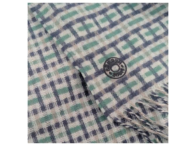 Sciarpa in cashmere Hermès in blu e verde - vista 3
