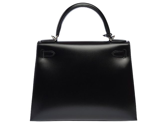 Hermès Borsa HERMES Kelly 28 in Pelle Nera - 103078 Nero - vista 4