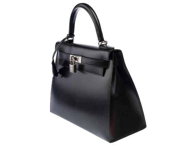 Hermès Borsa HERMES Kelly 28 in Pelle Nera - 103078 Nero - vista 5