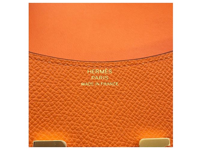 Monedero Constance Naranja Hermès - vista 10