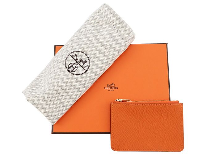 Monedero Constance Naranja Hermès - vista 11