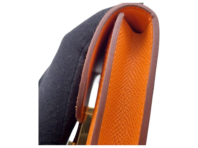 Monedero Constance Naranja Hermès - vista 7