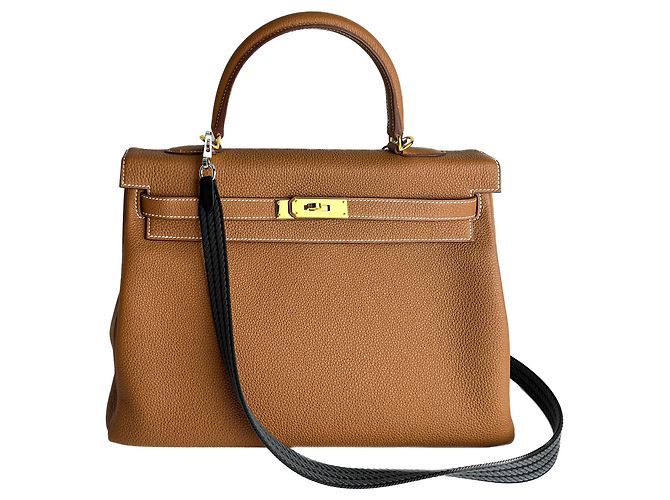 Hermès Cinghia Cordage 25 in tela, tracolla navy Blu navy - vista 10