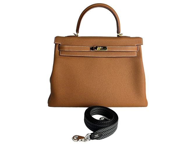 Hermès Cinghia Cordage 25 in tela, tracolla navy Blu navy - vista 12