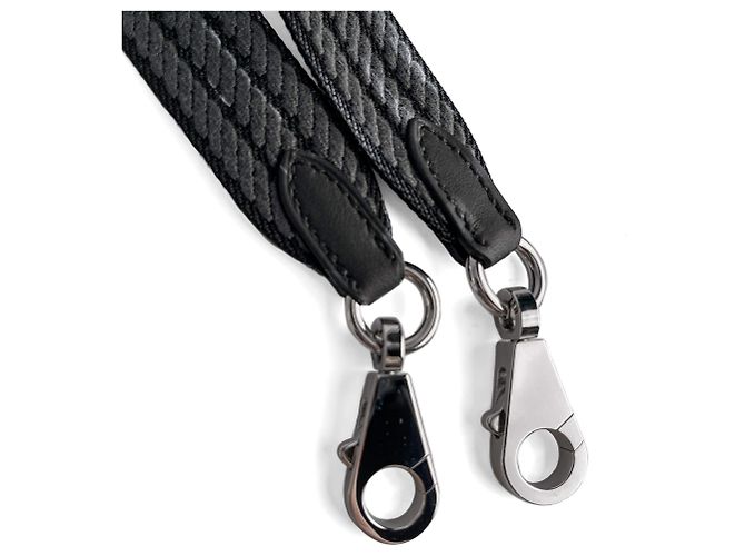 Hermès Cinghia Cordage 25 in tela, tracolla navy Blu navy - vista 3