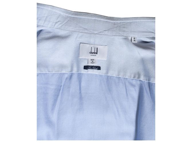 Autre Marque Dunhill camicia in cotone blu - vista 5