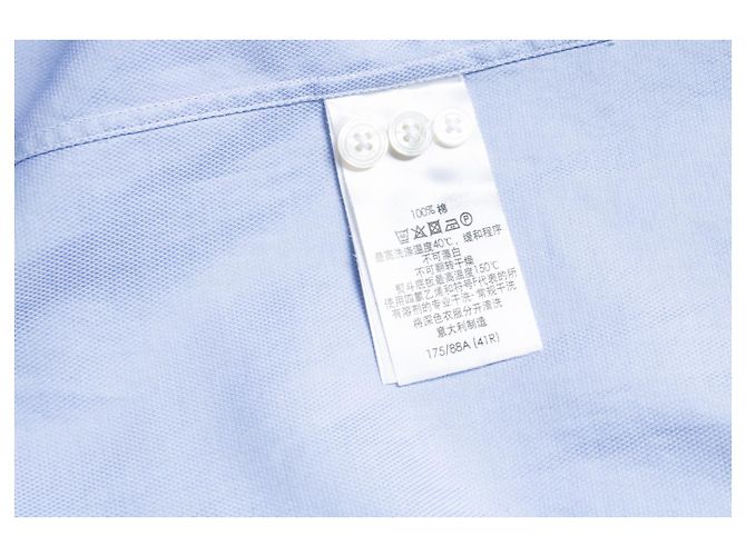 Autre Marque Dunhill camicia in cotone blu - vista 8