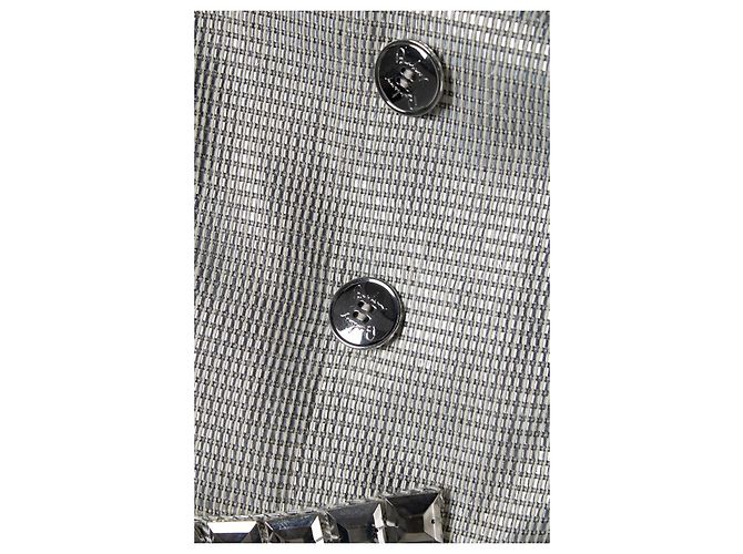 Burberry, silberner metallischer Trenchcoat - Ansicht 6