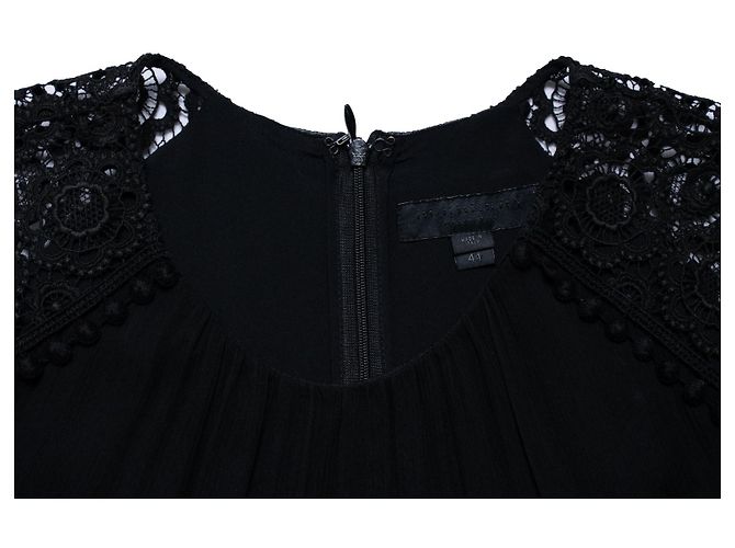Schwarz paneliertes Spitzenkleid von Burberry - Ansicht 6