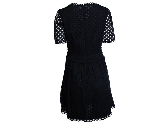 Carven, Mini-Kleid mit Spitzenmuster Schwarz - Ansicht 2