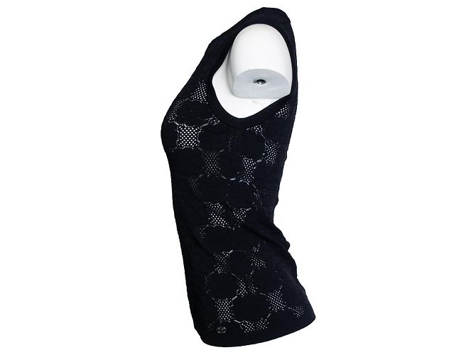 Chanel, top de ganchillo negro - vista 2