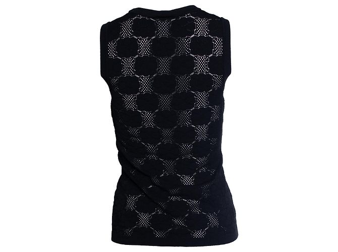 Chanel, top de ganchillo negro - vista 3