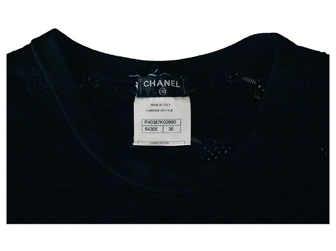 Chanel, top de ganchillo negro - vista 6