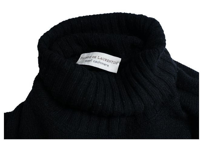 Autre Marque Filippo de Laurentiis, suéter negro de cuello alto - vista 6