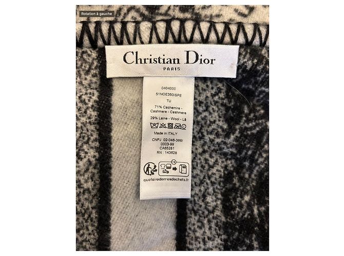 Plaid Christian Dior "Toile de Jouy" Blanc - vue 4