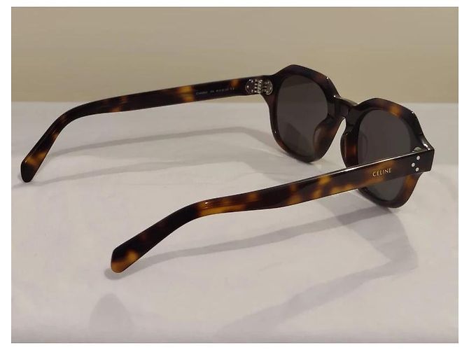 Céline CELINE SONNENBRILLE SCHWARZER RAHMEN 60 AUS ACETAT Braun - Ansicht 10