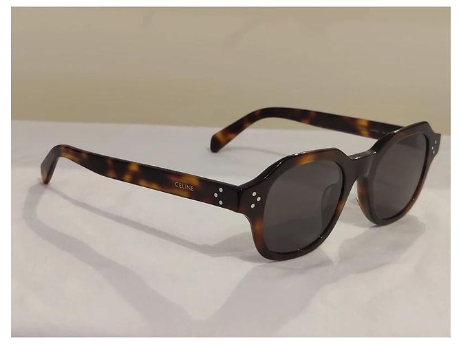 Céline CELINE SONNENBRILLE SCHWARZER RAHMEN 60 AUS ACETAT Braun - Ansicht 7