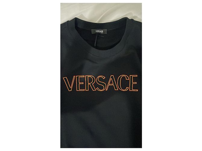 Versace Black Cotton Sweater Men M - view 3