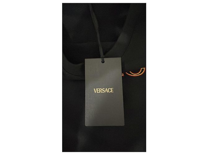 Versace Black Cotton Sweater Men M - view 6