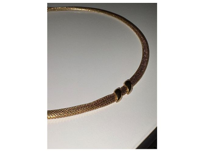 Collana Choker Christian Dior in Metallo Dorato D'oro - vista 10