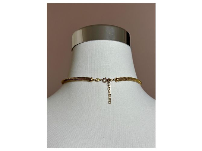Collana Choker Christian Dior in Metallo Dorato D'oro - vista 6