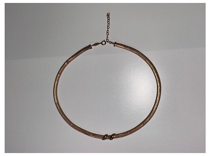 Collana Choker Christian Dior in Metallo Dorato D'oro - vista 8