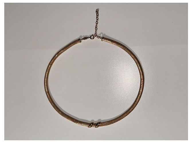 Collana Choker Christian Dior in Metallo Dorato D'oro - vista 9