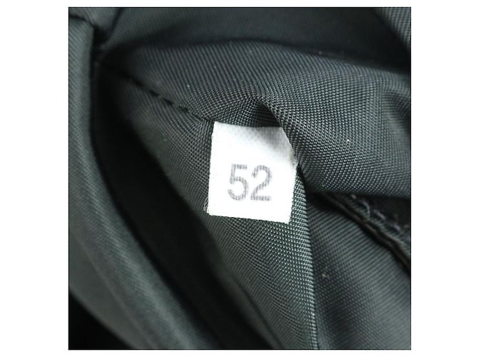 Borsa a spalla in nylon tessuto nero e verde scuro con logo Prada - vista 10