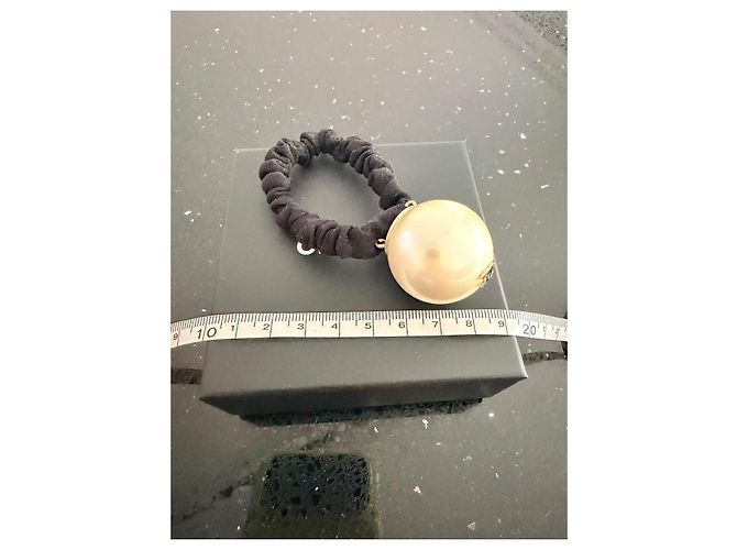 CHANEL Haargummi Schwarz Aus weiß - Ansicht 5