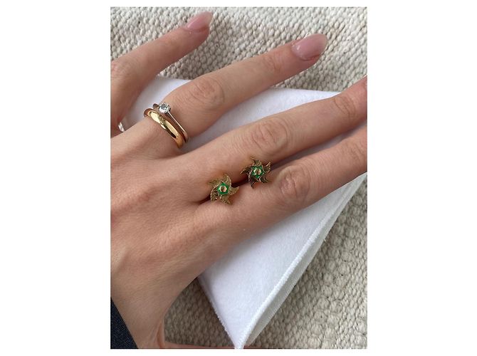 Orecchini Bottega Veneta dorati argento D'oro - vista 5