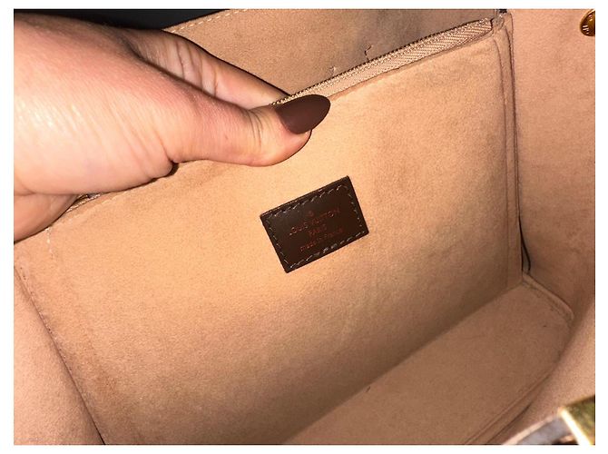 Borsa a mano Louis Vuitton Kensington in pelle marrone - vista 4