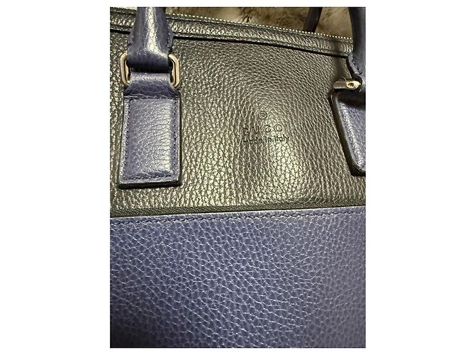 Borsa da viaggio Gucci Cosmopolis (Valigetta) Nero Blu - vista 3