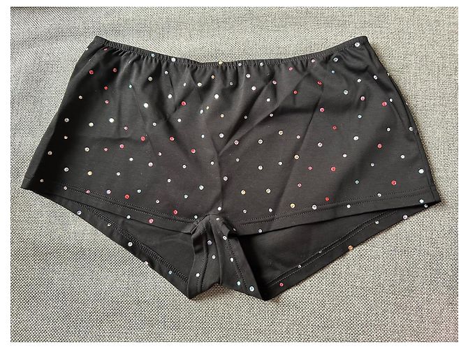 Chanel Shorty Culotte Black CC Pattern Size 36 - view 2