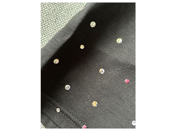 Chanel Shorty Culotte Black CC Pattern Size 36 - view 5