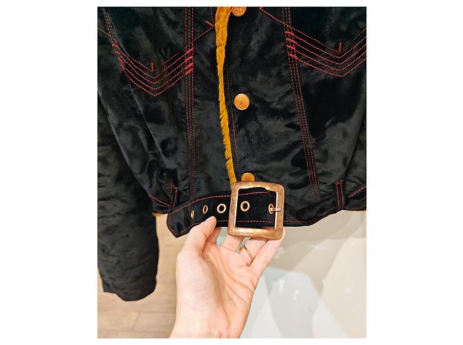 Chaqueta Jean Paul Gaultier Negro Naranja Azul marino - vista 3
